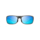 Maui Jim Big Wave Wrap  Sunglasses,Translucent Matte Grey,Blue Hawaii Lens B440-11M