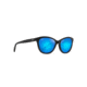 Maui Jim Canna Polarized Cat Eye  Sunglasses,Gloss Black,Blue Hawaii Lens B769-02