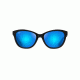 Maui Jim Canna Polarized Cat Eye  Sunglasses,Gloss Black,Blue Hawaii Lens B769-02