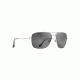 Maui Jim Cook Pines Polarized Aviator  Sunglasses,Silver,Neutral Grey Lens GS774-17