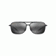 Maui Jim Kaupo Gap Polarized Aviator  Sunglasses,Gloss Black,Neutral Grey Lens 437-02
