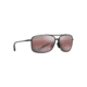 Maui Jim Kaupo Gap Polarized Aviator  Sunglasses,Translucent Smoke Grey,Maui Rose Lens R437-11