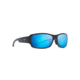 Maui Jim Monkeypod Polarized Wrap  Sunglasses,Matte Black,Blue Hawaii Lens B441-2M