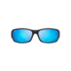 Maui Jim Monkeypod Polarized Wrap  Sunglasses,Matte Black,Blue Hawaii Lens B441-2M