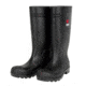 MCR Safety 15in PVC Work Boots, Plain Toe with Cleated Sole, Poly Interior Lining, Over the Sock Style, Black, 10, PBP12010
