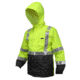 MCR Safety 598SJHM Luminator Breathable Poly/PU Class 3 Jacket, Fluorescent Lime, M, 598SJHM