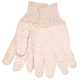 MCR Safety 9018 Double Palm Work Gloves, 18oz Cotton Polyester Blend, Clute Pattern with Straight Thumb, Knit Wrist, Natural, Large, 9018