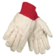 MCR Safety 9018CR Double Palm Work Gloves, 18oz Cotton Polyester Blend, Clute Pattern with Straight Thumb, Knit Wrist, Natural, Large, 9018CR