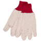 MCR Safety 9018CRPC Double Palm Work Gloves, 18oz Cotton Polyester Blend, Clute Pattern with Straight Thumb, Knit Wrist, Natural, Large, 9018CRPC