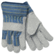 MCR Safety A Shoulder Leather Palm Work Gloves, 2.5in Plasticized Safety Cuff, Left Hand, Gray, Large, 1400LH