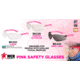 MCR Safety BearKat BK2 Series Safety Glasses, Soft Non-Slip Temple, Clear Lens/Pink Frame, One Size, BK220