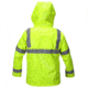 MCR Safety Big Jake 2 Flame Resistant Rain Jacket, PVC/Meta-Aramid ANSI Class 3 Hi-Vis Standard, HRC2/CAT2, ARC Rating - ATPV 11 cal/cm2, Fluorescent Lime, 2X, BJ238JHX2