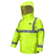 MCR Safety Big Jake 2 Flame Resistant Rain Jacket, PVC/Meta-Aramid ANSI Class 3 Hi-Vis Standard, HRC2/CAT2, ARC Rating - ATPV 11 cal/cm2, Fluorescent Lime, 2X, BJ238JHX2