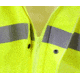 MCR Safety Big Jake 2 PVC/Meta-Aramid Flame Resistant Rain Coat, ANSI Class 3 Hi-Vis Standard, HRC2/CAT2, ARC Rating ATPV 11 cal/cm2, Fluorescent Lime, XL, BJ238CHXL