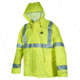 MCR Safety Big Jake PVC/Nomex Flame Resistant Rain Jacket, CSA Z96 Class 2/ANSI 107 Class 3 Hi-Vis Standards, ARC Rating ATPV 8.9 cal/cm2, CAT2, Fluorescent Lime, 3X, XBJ38JHX3
