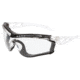 MCR Safety Checklite CL5 Series Safety Glasses, UV-AF Anti-Fog Lens, Removable Closed Cell Foam Gasket, Earplug Retaining Technology, Temples Hold Earplug Cord in Place, Clear, One Size, CL510AF
