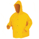 MCR Safety Classic Series Waterproof Rain Jacket, .35mm PVC/Poly, Attached Hood, Yellow, L, 200JHL