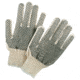 MCR Safety Cotton String Knit Work Gloves, 7 Gauge Regular Weight String Knit, Natural 60% Cotton 40% Polyester Fabric, PVC Dotted One Both Sides, Natural, Small, 9668S