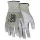 MCR Safety Cut Pro 18 Gauge ARX Aramid Shell Cut, Abrasion and Puncture Resistant Work Gloves, PU Coated Palm and Fingertips, Gray/Green, Medium, 9828PUM