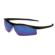 MCR Safety DL1 Series Safety Glasses, Soft TPR Nose Piece, Blue Diamond Mirror, One Size, DL118B