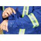 MCR Safety Flame Resistant Deluxe Coverall with Reflective Stripes, 88% Cotton 12% Nylon, Royal Blue, 42 TALL, DC4B42T