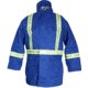 MCR Safety Flame Resistant Extreme Climate Insulated Parka with Silver FR Reflective Stripes Trimmed with Lime, Royal Blue, L, PK5BLT