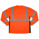 MCR Safety Hi Vis Safety Work T-Shirts, Soft Poly Birdseye Mesh, Long Sleeve and Tagless Design, ANSI 107 Type R Class 3, Fluorescent Orange, 3X, LSTSCL3MOX3