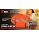MCR Safety Hi Vis Safety Work T-Shirts, Soft Poly Birdseye Mesh, Long Sleeve and Tagless Design, ANSI 107 Type R Class 3, Fluorescent Orange, 3X, LSTSCL3MOX3