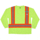 MCR Safety Hi Vis Safety Work T-Shirts, Soft Poly Jersey Knit, Long Sleeve and Tagless Design, ANSI 107 Type O Class 1, Fluorescent Lime, Lime, XL, LTS1LXL