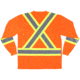 MCR Safety Hi Vis Safety Work T-Shirts, Soft Poly, Long Sleeve and Tagless Design, ANSI 107 Type R Class 3, Fluorescent, Fluorescent Orange, 5X, WCLTCS2OX5