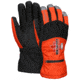 MCR Safety Insulated Mechanics Gloves, 100 gram Thinsulate, Cut Resistant Lining, MAXGrid Material Palm, Inner Elastic Snow and Ice Cuff, Black/Hi-Vis Orange, Large, 982L