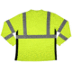 MCR Safety LSTSCL3MLX4 Hi Vis Safety Work T-Shirts, Soft Poly Birdseye Mesh, Long Sleeve and Tagless Design, ANSI 107 Type R Class 3, Lime, 4X, LSTSCL3MLX4