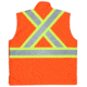MCR Safety Luminator Break Away Body Warmer, ANSI Class 2 &amp; CSA Class 2, Water Resistant, Insulated, Fleece Liner, Fluorescent Orange, L, BWCCS2SBOL