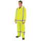 MCR Safety Luminator Hi Vis Lightweight Rain Jacket, Poly/PU, Attached Drawstring Hood, ANSI 107 Type R Class 3, Fluorescent Lime, L, 500RJHL
