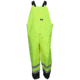 MCR Safety Luminator Hi Vis Lightweight Rain Pants, Poly/PU, High Bib Pocket and Full Elastic Suspenders, ANSI 107 Class E, Fluorescent Lime, L, 508SBPL