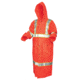 MCR Safety Luminator Hi Vis Long 2 Piece Coat with Silver Reflective Stripes, .35mm PVC/Poly, ANSI 107 Type R Class 3, Fluorescent Orange, S, 201CL3S