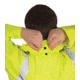 MCR Safety Luminator Hi Vis Long Waterproof Raincoat with Silver Reflective Stripes, .40mm PU/Cotton Poly, Blend Stretch, ANSI 107 Type R Class 3, Fluorescent Lime, XL, 518CXL