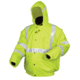 MCR Safety Luminator Reversible Bomber Jacket, PU/Cotton Poly,ANSI Class 3, Attached Hide-Away Hood, Fluorescent Lime, XL, BRCL3LXL