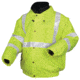 MCR Safety Luminator 4 in 1 Insulated Bomber Jacket, Zip Out Liner, Zip Off Outer Sleeves, Class 3, Fluorescent Lime, XL, BPCL3LXL