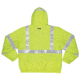 MCR Safety Luminator 4 in 1 Insulated Bomber Jacket, Zip Out Liner, Zip Off Outer Sleeves, Class 3, Fluorescent Lime, XL, BPCL3LXL
