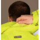 MCR Safety Luminator Reversible Bomber Jacket, PU/Cotton Poly,ANSI Class 3, Attached Hide-Away Hood, Fluorescent Lime, XL, BRCL3LXL