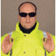 MCR Safety Luminator 4 in 1 Insulated Bomber Jacket, Zip Out Liner, Zip Off Outer Sleeves, Class 3, Fluorescent Lime, XL, BPCL3LXL