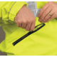 MCR Safety Luminator Reversible Bomber Jacket, PU/Cotton Poly,ANSI Class 3, Attached Hide-Away Hood, Fluorescent Lime, XL, BRCL3LXL