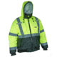 MCR Safety Luminator Two Tone Value Bomber Jacket, Class 3 Insulated, Silver Reflective Stripes, Fluorescent Lime, M, VBBCL3LM