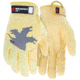 MCR Safety Mechanics Touch Screen Gloves with TaskFit Design, Goat Grain Leather Palm and Nylon Spandex Back, Gold, X - Large, 961XL