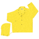 MCR Safety Navigator Series Waterproof Rain Jacket, .22mm PU/Nylon, Detachable Hood, Yellow, XL, 550JXL