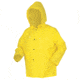 MCR Safety Navigator Series Waterproof Rain Jacket, .22mm PU/Nylon, Detachable Hood, Yellow, XL, 550JXL