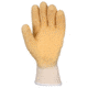 MCR Safety Premium Tufftex Series Rubber Coated String Knit Work Gloves, Crinkle Texture Finish, Comfortable Knit Wrist, Yellow/Natural, Small, 6832S