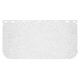 MCR Safety Safety Face Shield Single Matrix Replacement Window, Impact Resistant PETG, .042 Inches Thickness, Clear, One Size, 486400