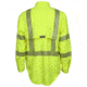 MCR Safety Summit Breeze Class 3 Flame Resistant Shirt, 5.5oz Inherent Blend, Long Sleeve with Vented Underarms and Back, CAT 2, Fluorescent Lime, S, SBS1027S